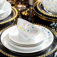 58头彩玲珑瓷花间牡丹餐具 · 4