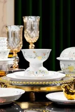 58头彩玲珑瓷花间牡丹餐具 · 6