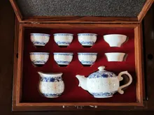 《七彩玲珑缠枝》10头手绘青花茶具 · 2