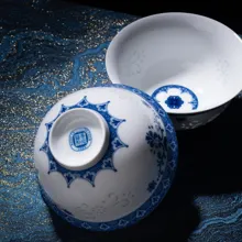 58头青花青羽流光玲珑餐具 · 6