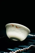 58头高白瓷餐具套装-金鳞逐浪 · 4