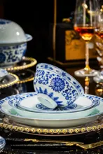 58头青花缠枝莲盛世餐具 · 5