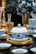 58头青花缠枝莲盛世餐具 · 6