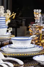 58头青花玲珑餐具-闭月羞花 · 4