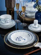 58头青花玲珑餐具·平安竹 · 4