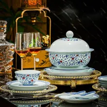 58头青花釉里红缠枝莲餐具 · 7