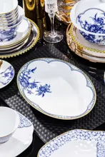 62头青花水立方餐具（釉下彩-白瓷） · 6