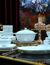 58头青玉玲珑丰收餐具 · 6