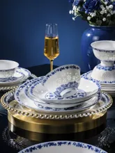 58头青花花间舞玲珑餐具 · 9