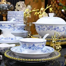 60头·白瓷金枝翠影餐具 · 3
