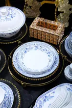 60头·白瓷金枝翠影餐具 · 9
