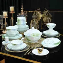58头·青玉瓷青莲餐具 · 2