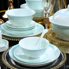 58头·青釉出水芙蓉餐具（釉中彩） · 4