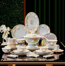 58头·釉中彩万花玲珑餐具 · 8