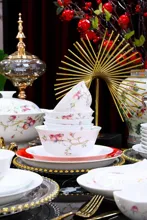 58头·白玉泥好运长榴红餐具 · 6