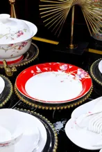 58头·白玉泥好运长榴红餐具 · 9