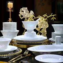 58头六彩玲珑瓷餐具 · 5