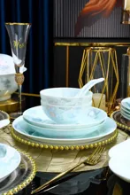 58头·青釉花开向阳餐具 · 6