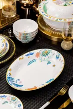 58头粉彩玲珑餐具-热带雨林 · 8