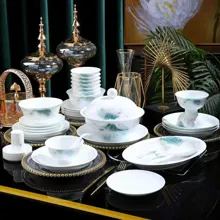 58头·白瓷富贵莲莲餐具 · 3