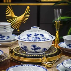 56头竹报平安餐具（白瓷） · 2