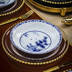 56头竹报平安餐具（白瓷） · 4