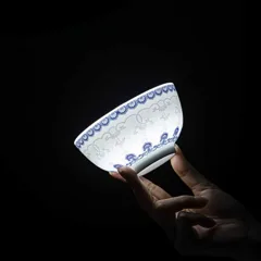 58头釉中青花宝相餐具 · 9