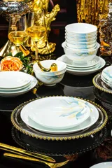 60头·白玉泥紫荆花餐具 · 8