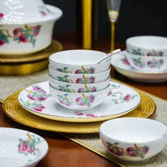 58头描金福寿三多餐具 · 5