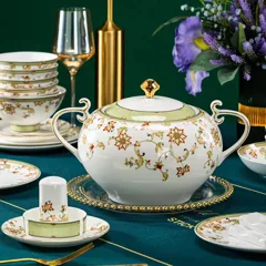 72头描金锦绣花园骨瓷餐具 · 2