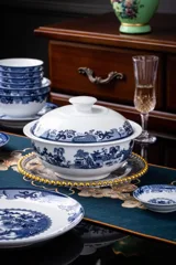 56头新中式园林青花瓷餐具 · 4