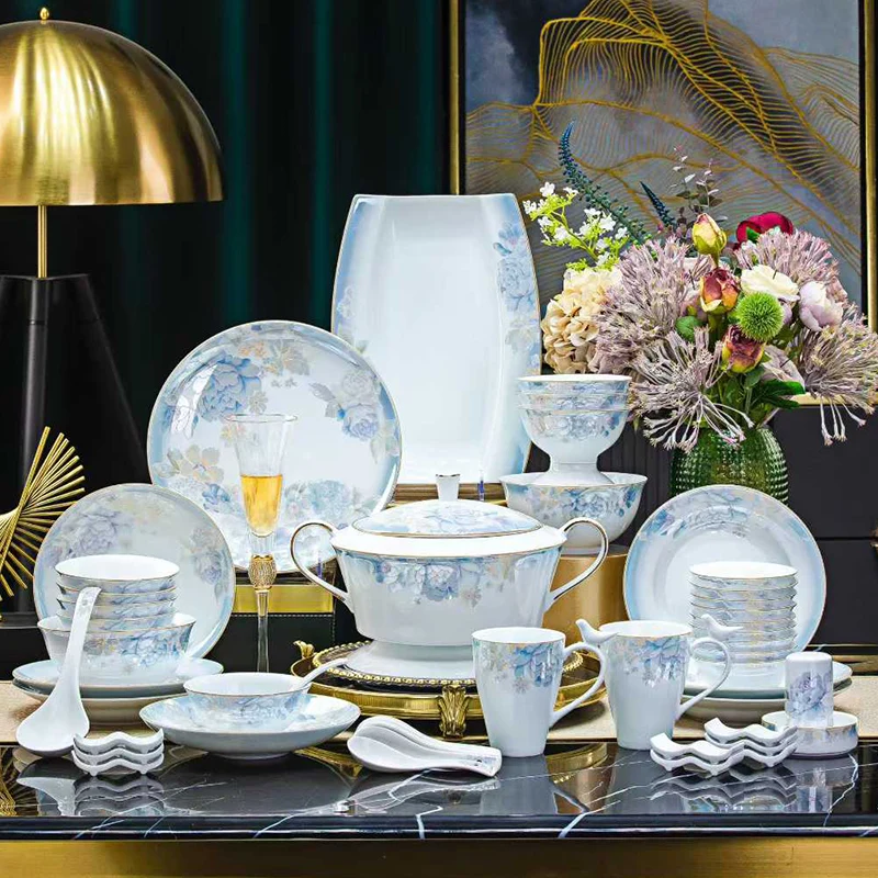 58头日出东方餐具（白瓷）