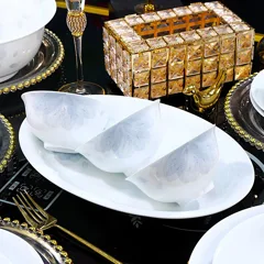 58头花好月圆餐具（白瓷） · 6