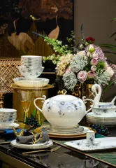 70头描金雾里花骨瓷餐具 · 2