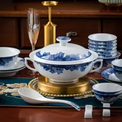 58头家大业大餐具（白瓷） · 2