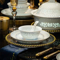 58头繁花似锦玲珑餐具 · 2