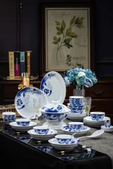 56头青花莲年有余餐具 · 1