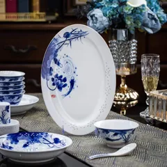 56头青花莲年有余餐具 · 5