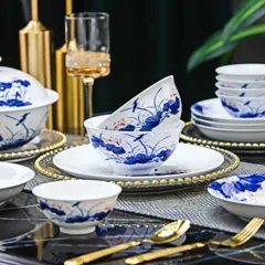 56头·青花荷塘翠鸟餐具 · 3