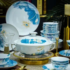 58头荷天下餐具（白瓷） · 4