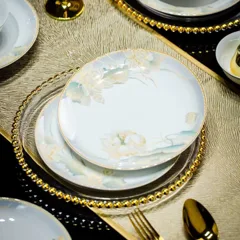 58头荷塘月色餐具（白瓷） · 5