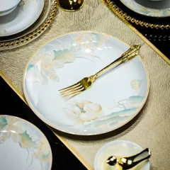 58头荷塘月色餐具（白瓷） · 6