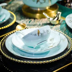 58头描金青瓷兰庭满园餐具 · 8