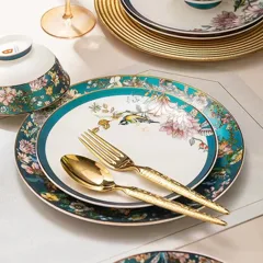 62头金边莺啼花开骨瓷餐具 · 5