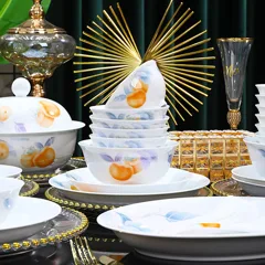 58头柿柿如意餐具（白瓷） · 3