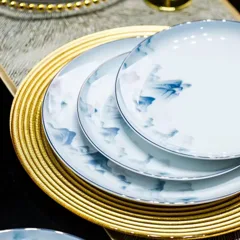 58头江山如画餐具（白瓷） · 4