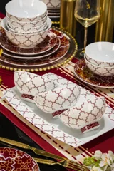 58头洪福（红格子）餐具 · 8