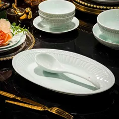 58头青釉罗马风情餐具（白瓷） · 6