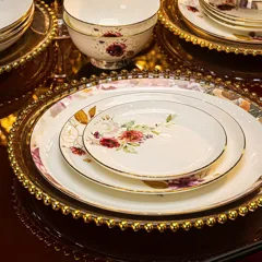 70头描金玫瑰骨瓷餐具 · 5
