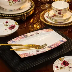 70头描金玫瑰骨瓷餐具 · 6